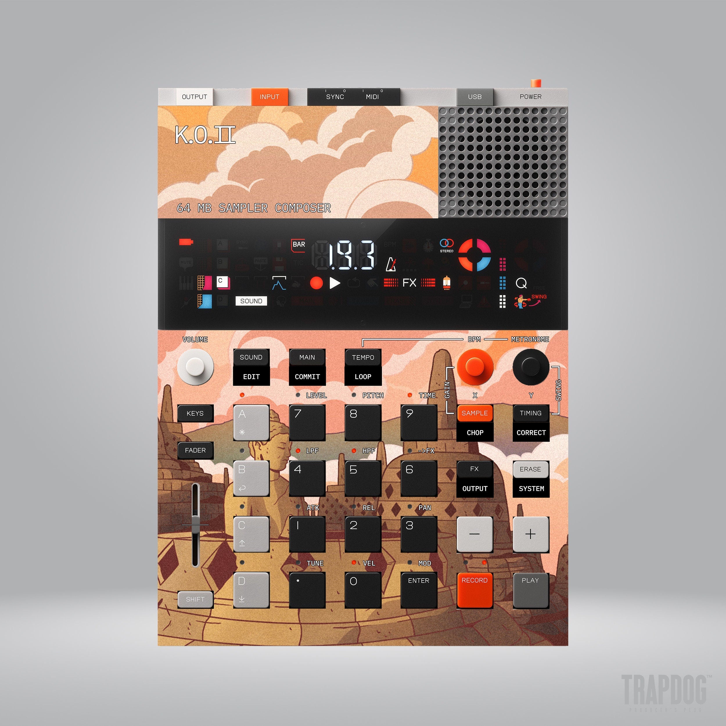 EP-133 KO II Vinyl Sticker Skin / Precut Holes / #57