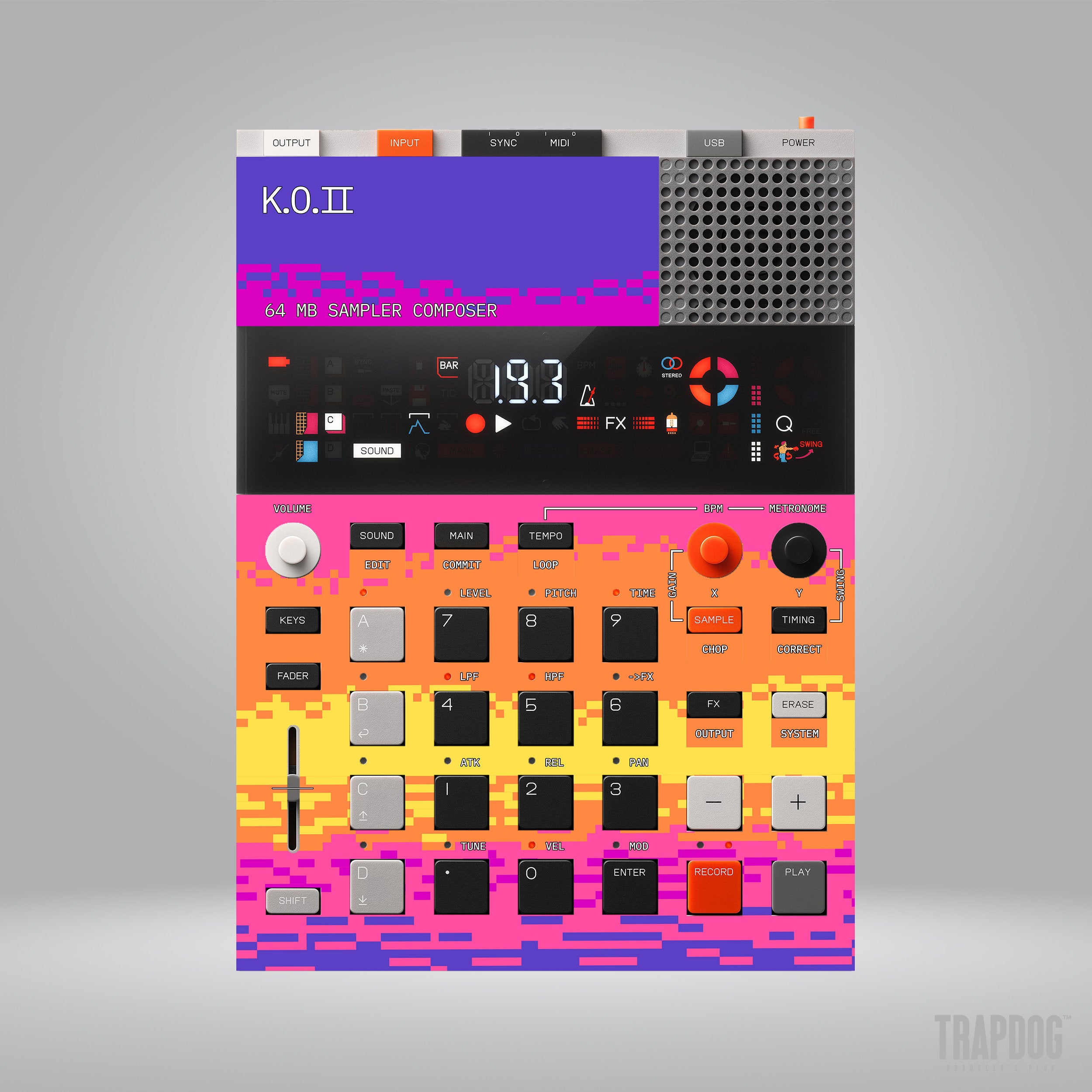 EP-133 KO II Vinyl Sticker Skin / Precut Holes / #59