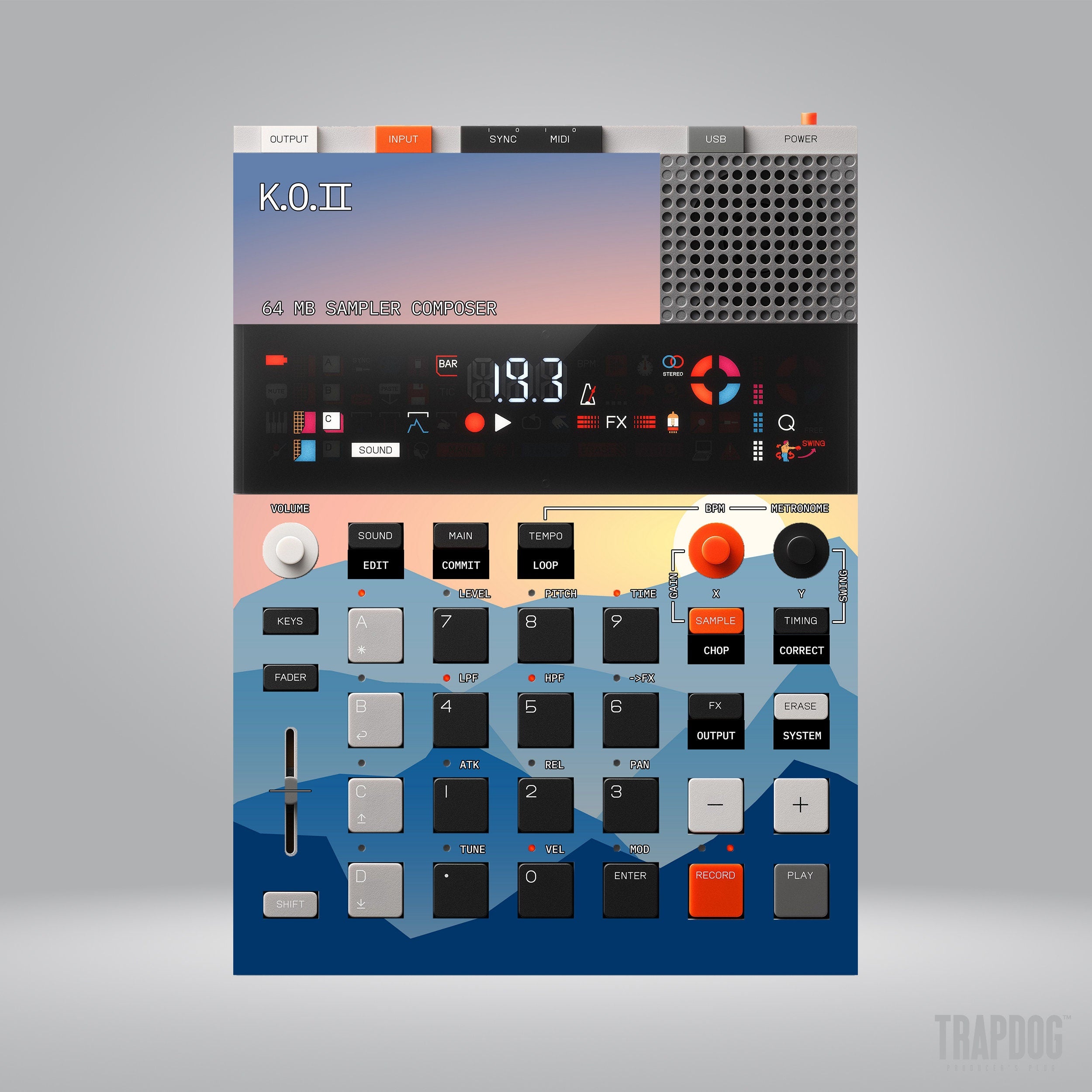 EP-133 KO II Vinyl Sticker Skin / Precut Holes / #66