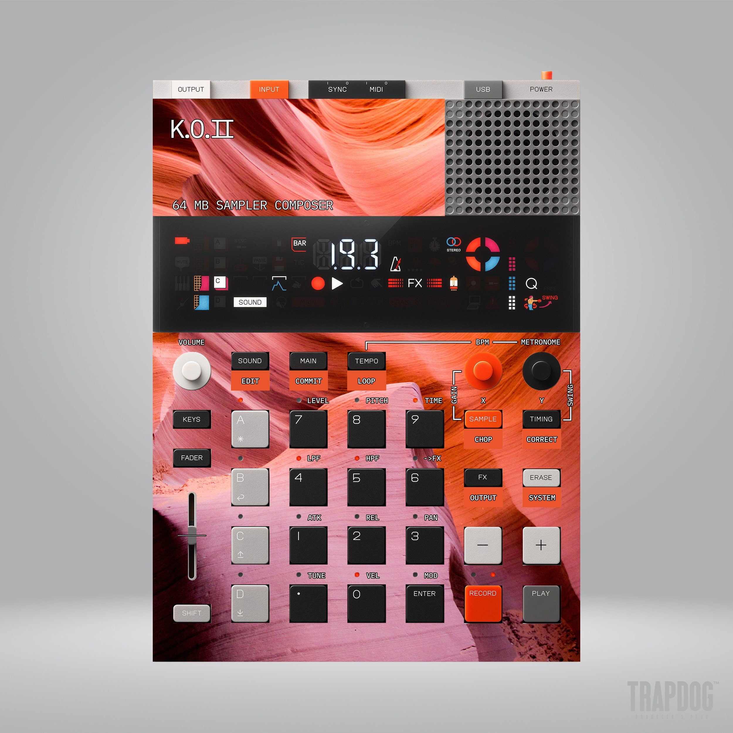 EP-133 KO II Vinyl Sticker Skin / Precut Holes / #77