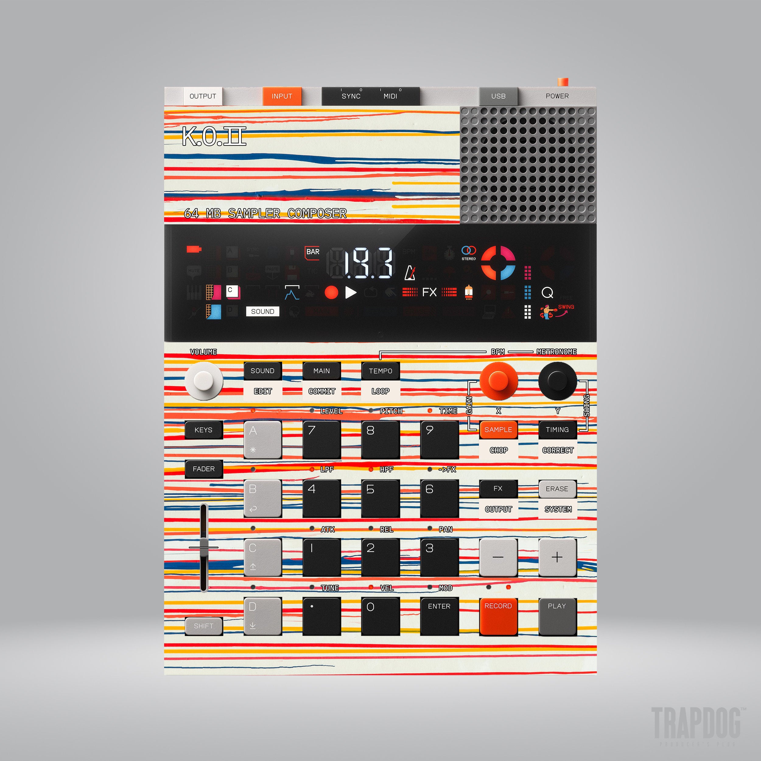 EP-133 KO II Vinyl Sticker Skin / Precut Holes / #86