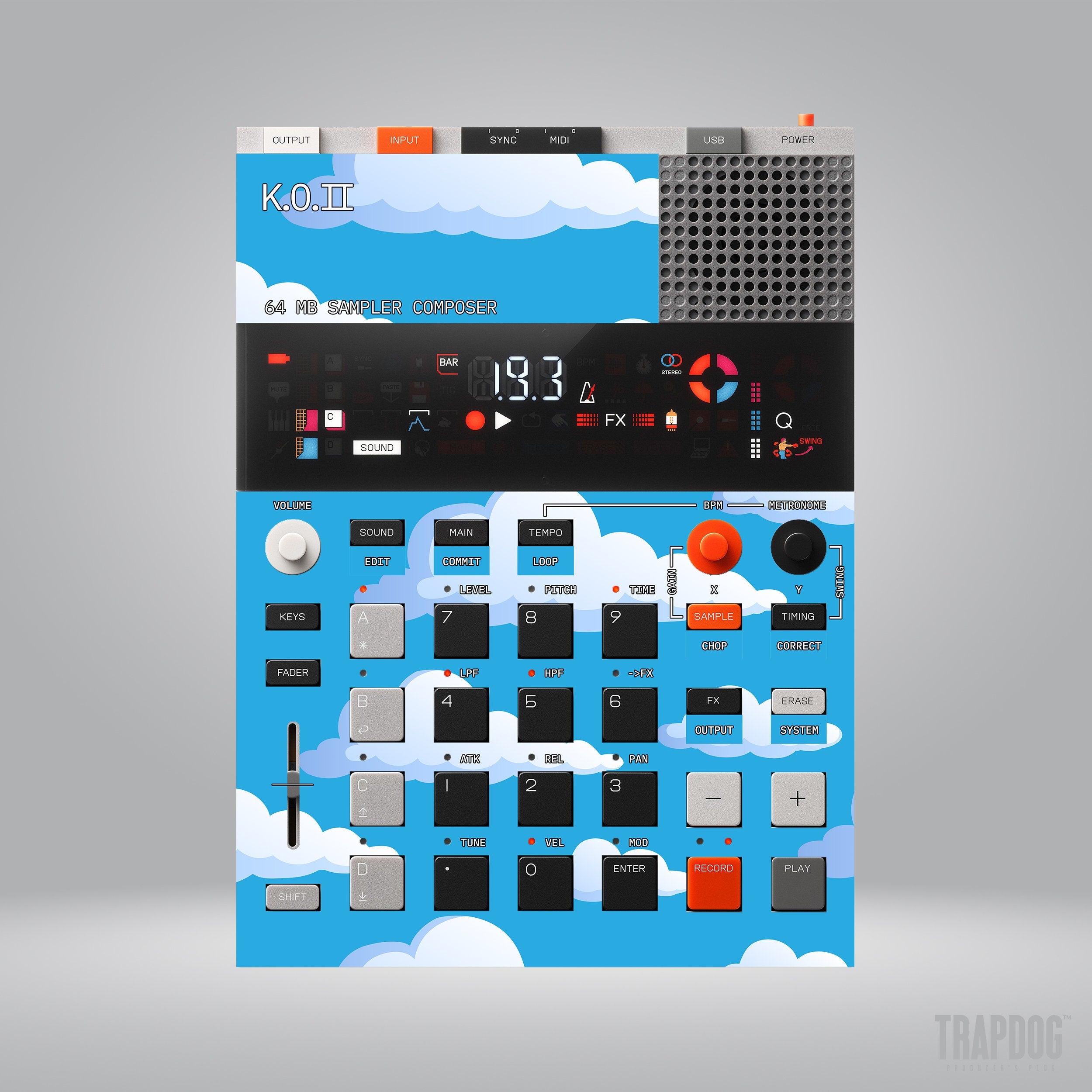 EP-133 KO II Vinyl Sticker Skin / Precut Holes / #99