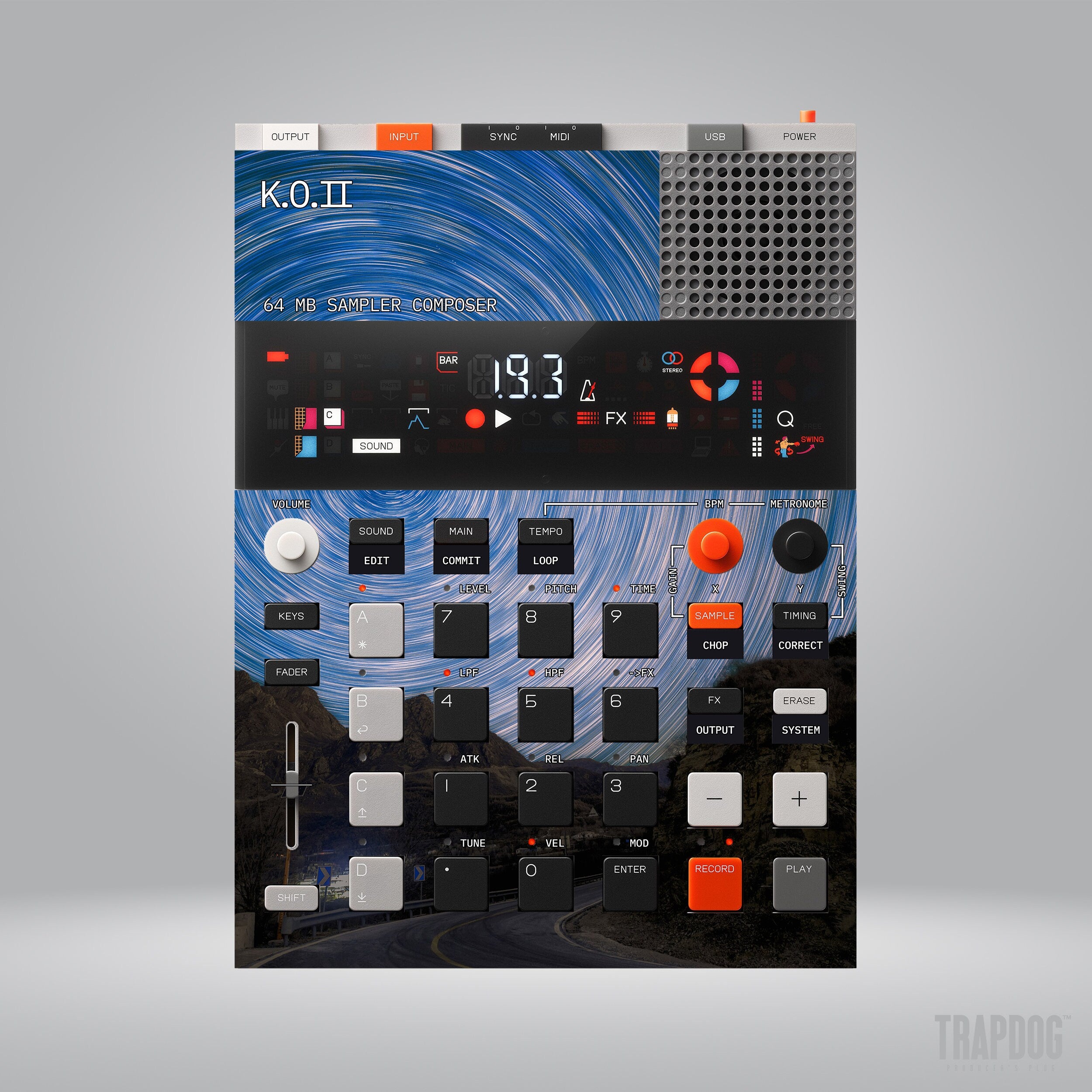 EP-133 KO II Vinyl Sticker Skin / Precut Holes / #107