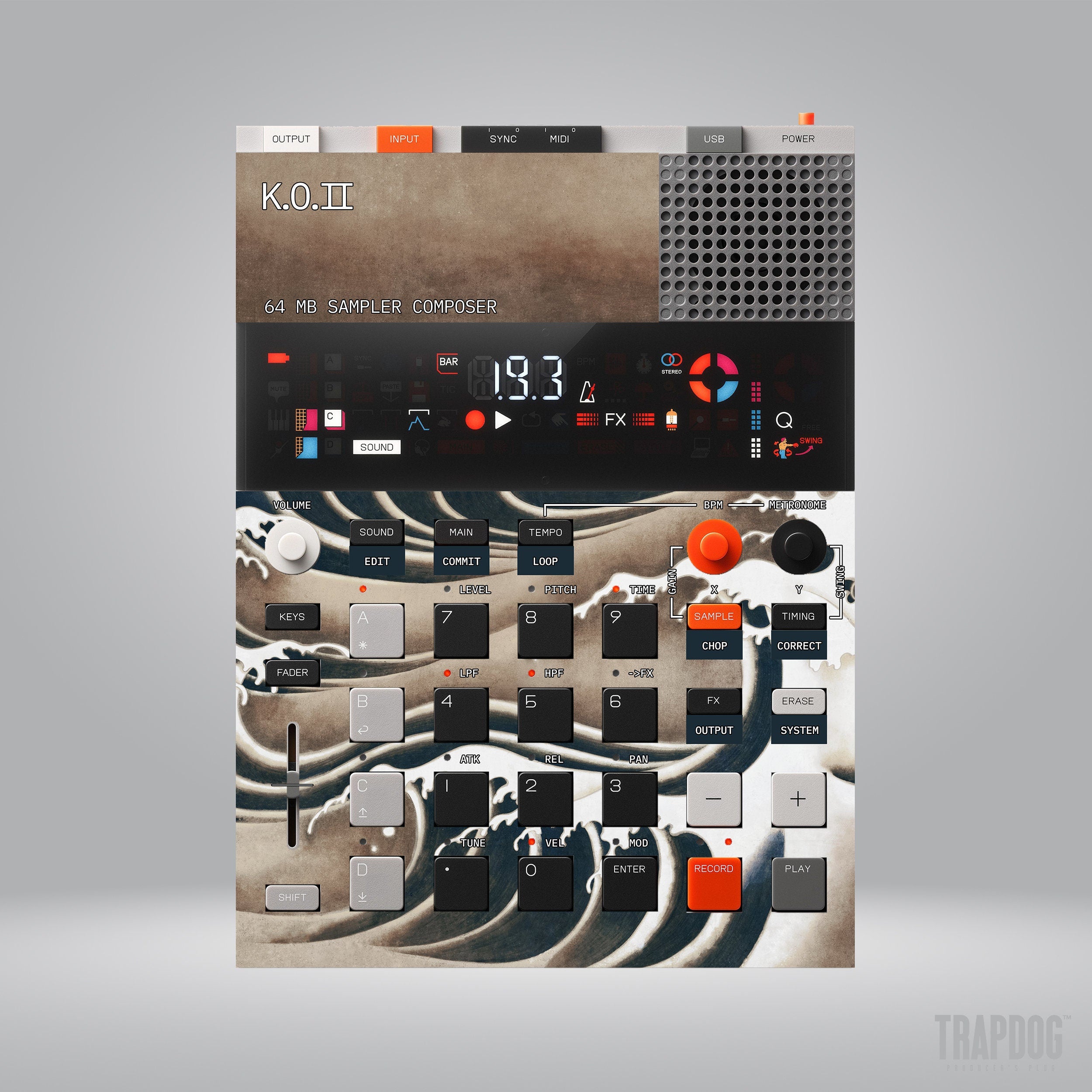 EP-133 KO II Vinyl Sticker Skin / Precut Holes / #125