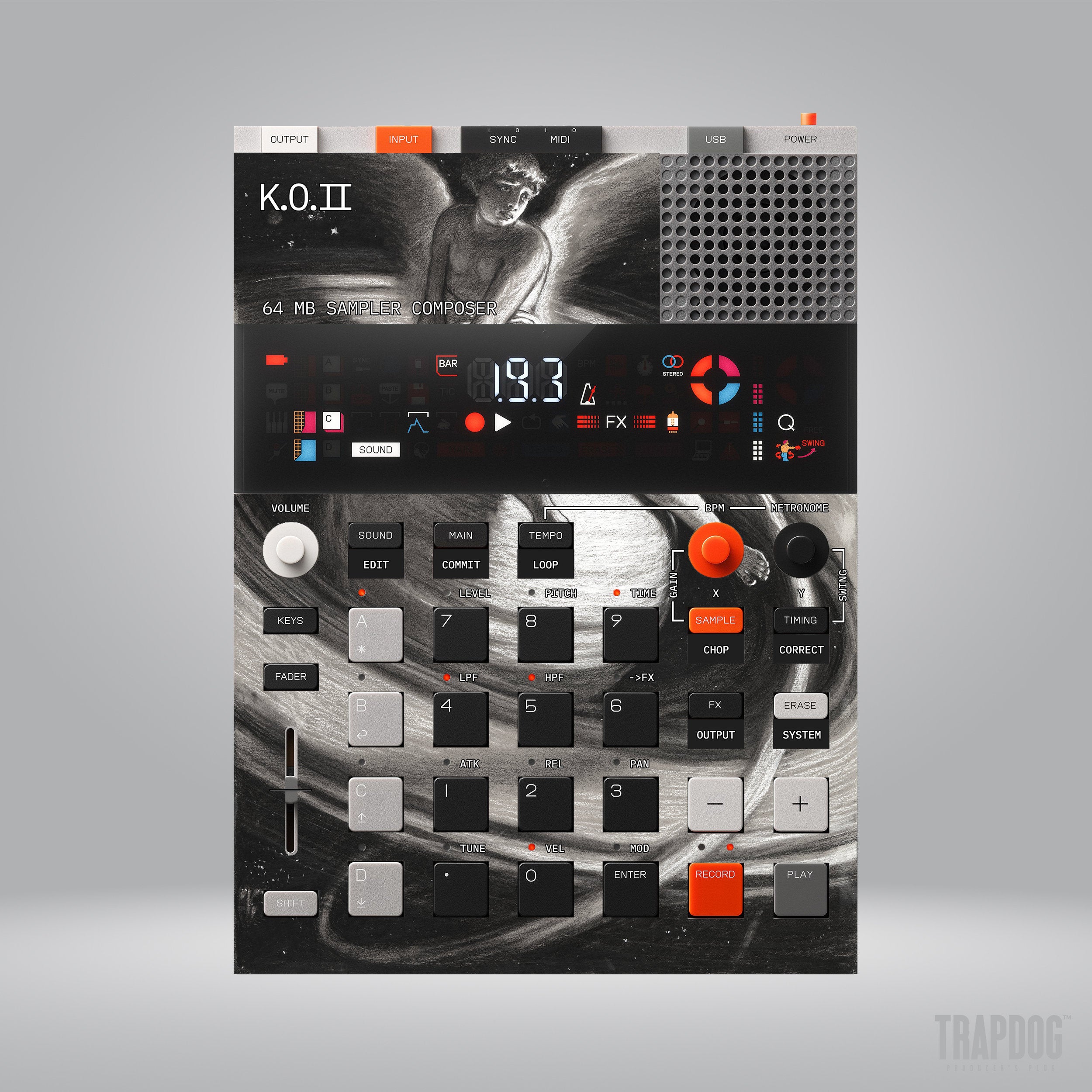 EP-133 KO II Vinyl Sticker Skin / Precut Holes / #128