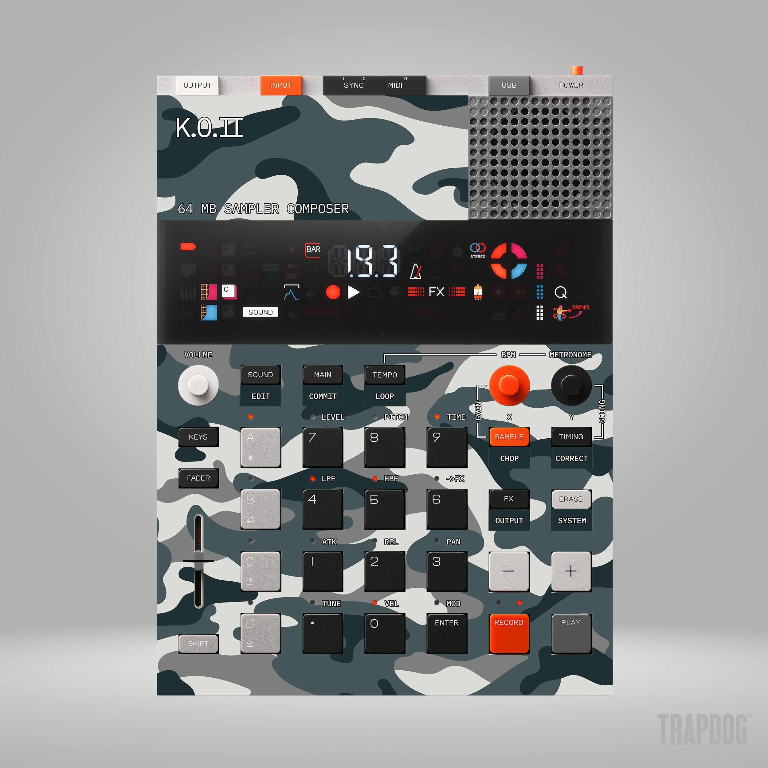 EP-133 KO II Vinyl Sticker Skin / Precut Holes / #134