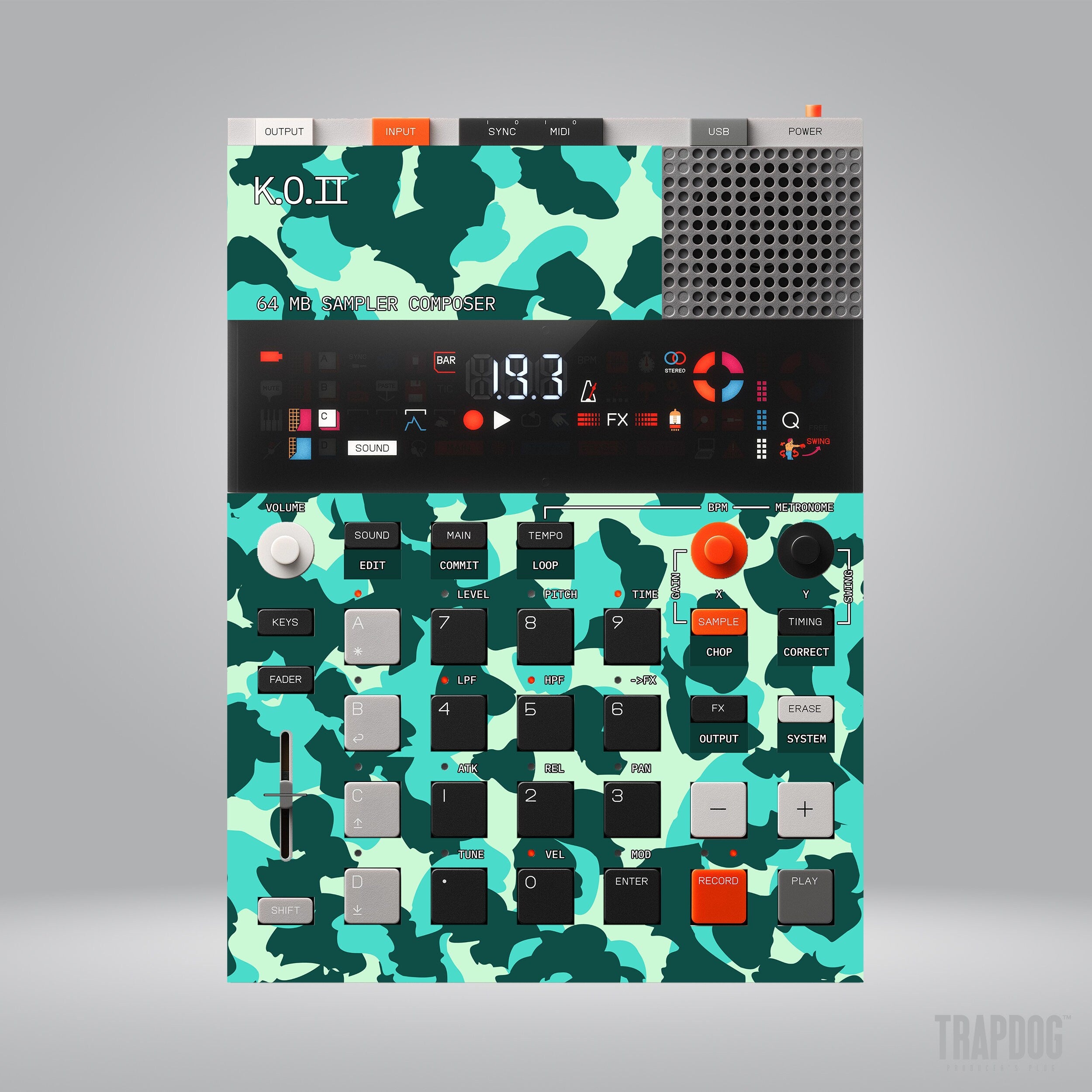 EP-133 KO II Vinyl Sticker Skin / Precut Holes / #135