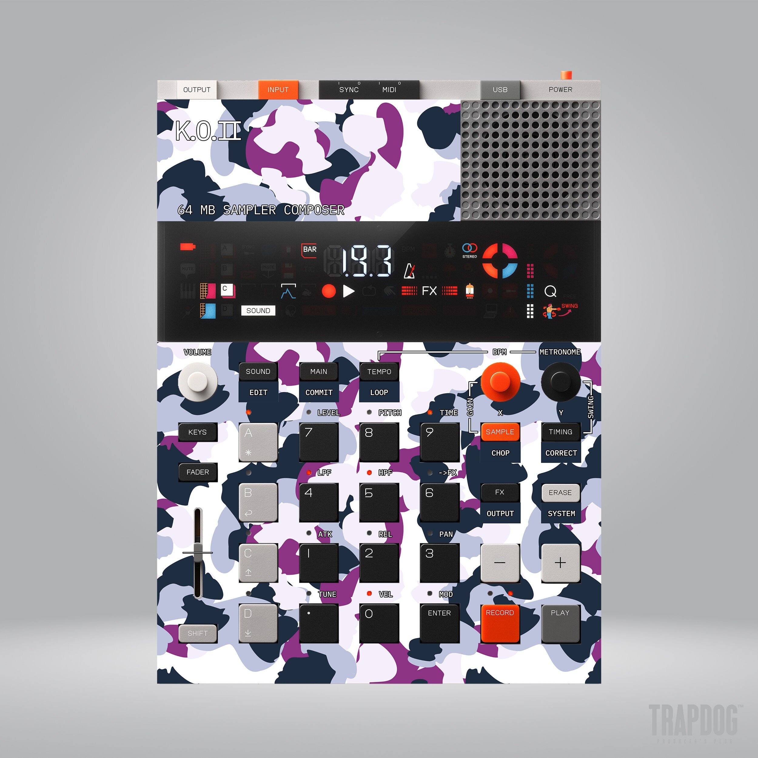 EP-133 KO II Vinyl Sticker Skin / Precut Holes / #137